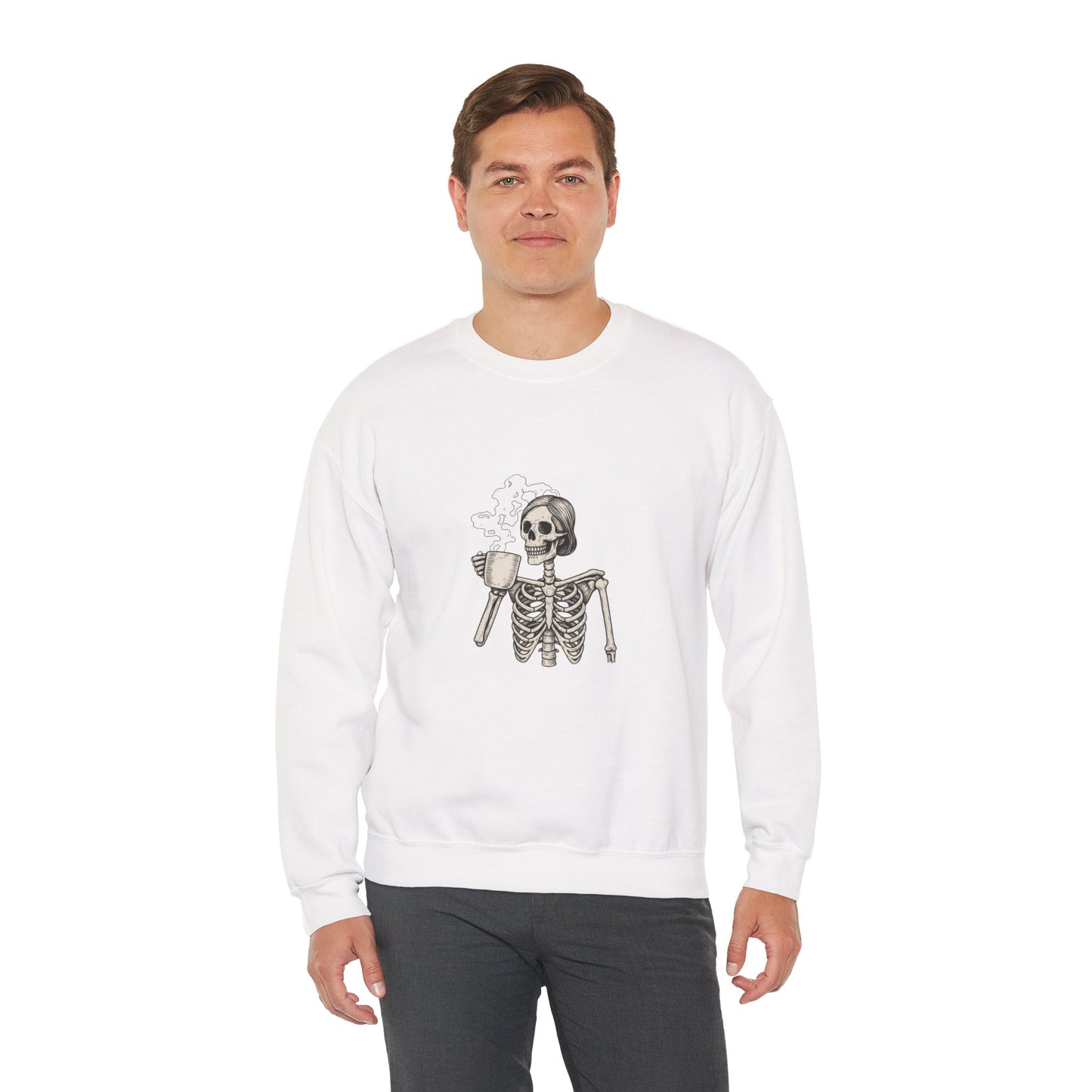 Skeleton Coffee Crewneck Sweatshirt 