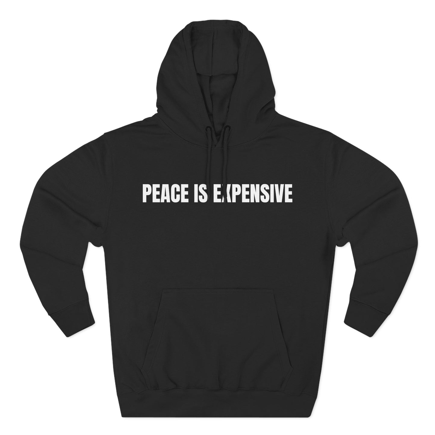Peace is Expensive Fleece Hoodie, Cozy Pullover for Comfort, Stylish Gift for Friends, Unisex Streetwear, Warm Casual Wear