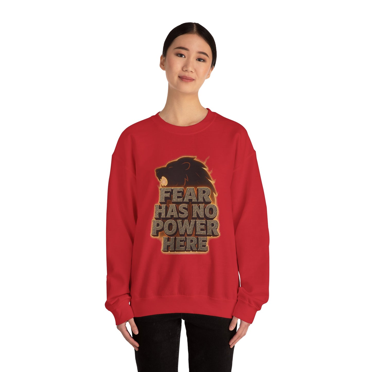 Fearless Lion Crewneck Sweatshirt - Cozy Unisex Top, Gift for Animal Lovers, Empowerment Apparel, Casual Fashion