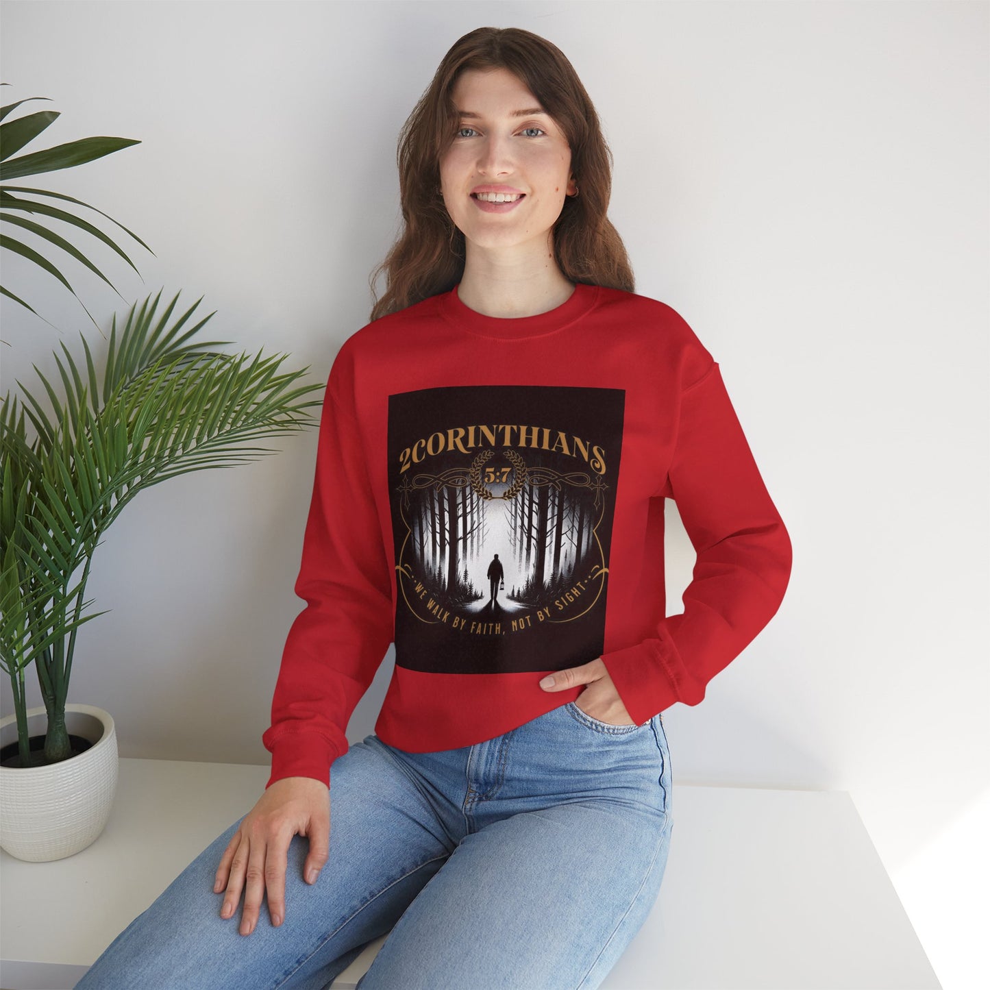 Faith-Inspired Crewneck Sweatshirt, Cozy Casual Wear,