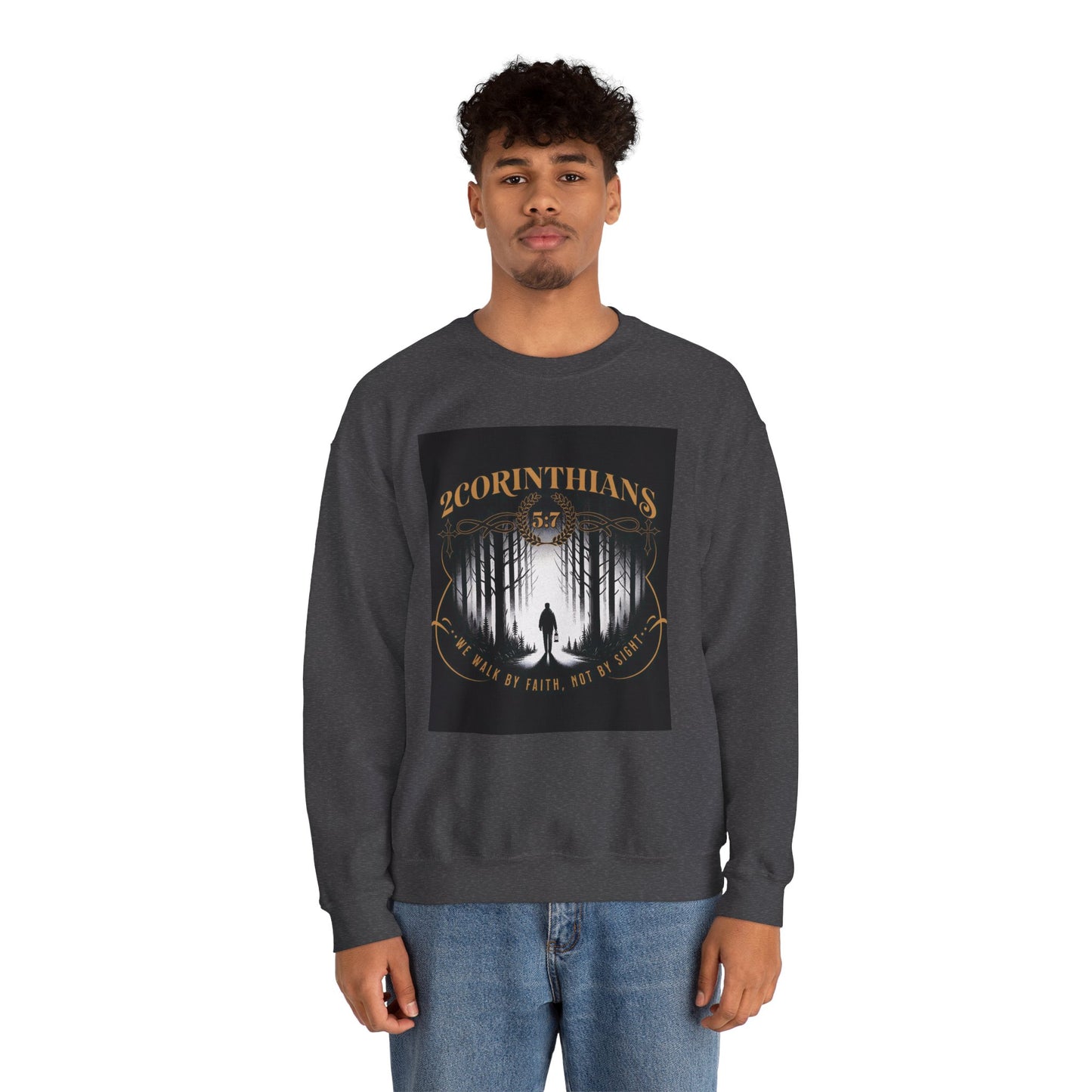 Faith-Inspired Crewneck Sweatshirt, Cozy Casual Wear,