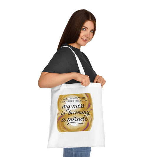 Inspirational Cotton Tote Bag, Eco-Friendly Shopping Bag, Gift for Friends, Motivational Design, Everyday Use, Beach Bag, Tote for Women