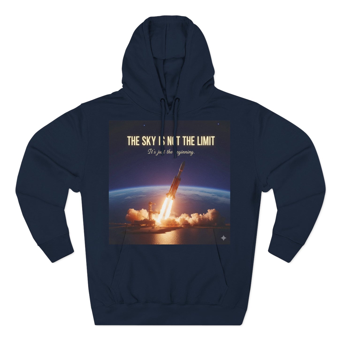 Inspirational Space Hoodie for Dreamers, The Sky is Not the Limit Sweatshirt, Motivational Gift, Cozy Fleece Pullover, Astronomy Lover