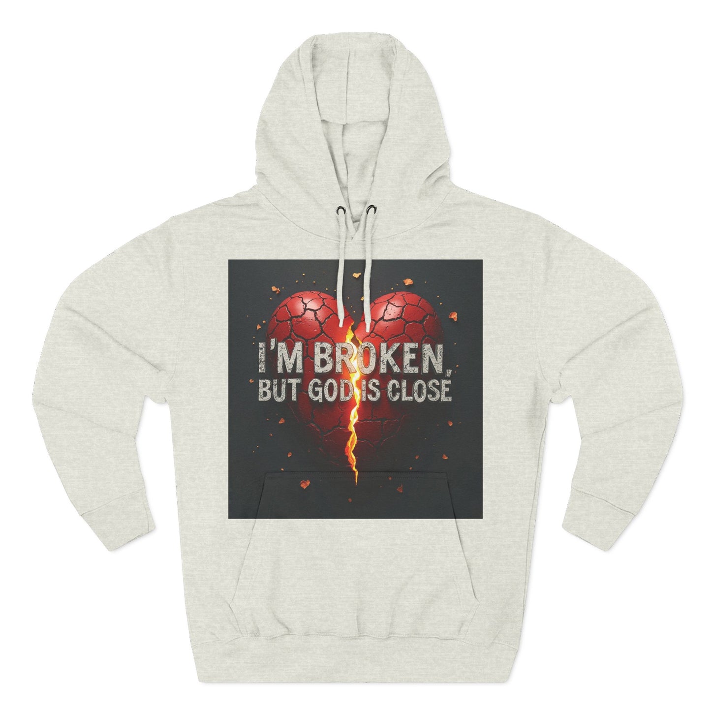 Heartfelt Fleece Hoodie - Inspirational Comfort, Motivational Apparel, Cozy Gift, Faith-Based Wear, Everyday Style