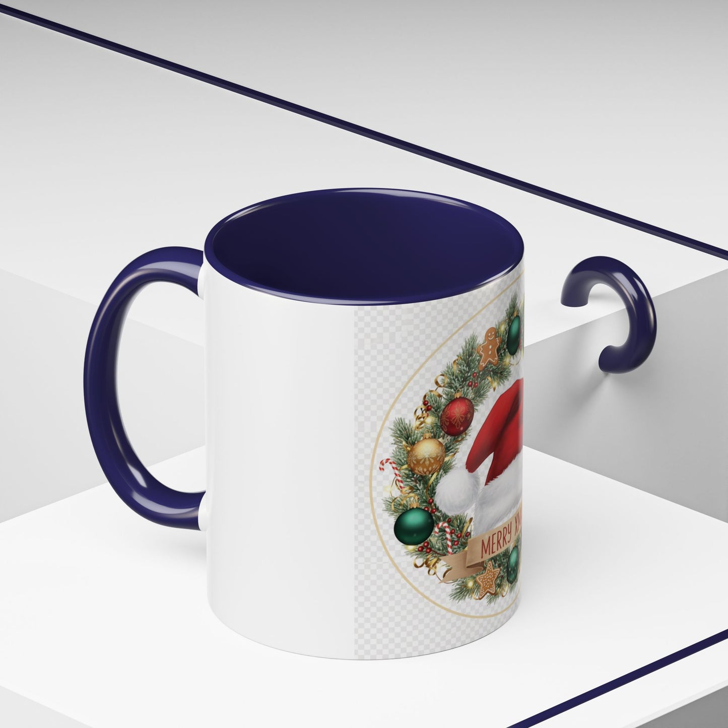 Christmas Accent Coffee Mug - Merry Xmas, Holiday Gift, Festive Decor, Seasonal Beverage, Cute Mug, Christmas Morning Drinkware
