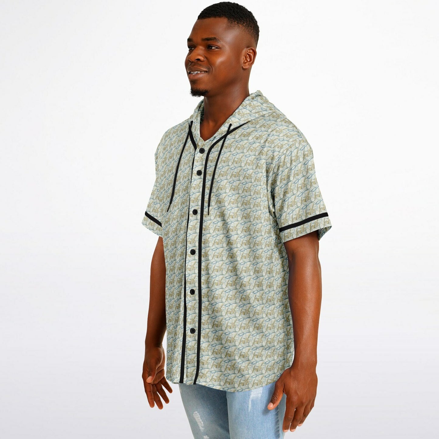Hooded Baseball Jersey - AOP