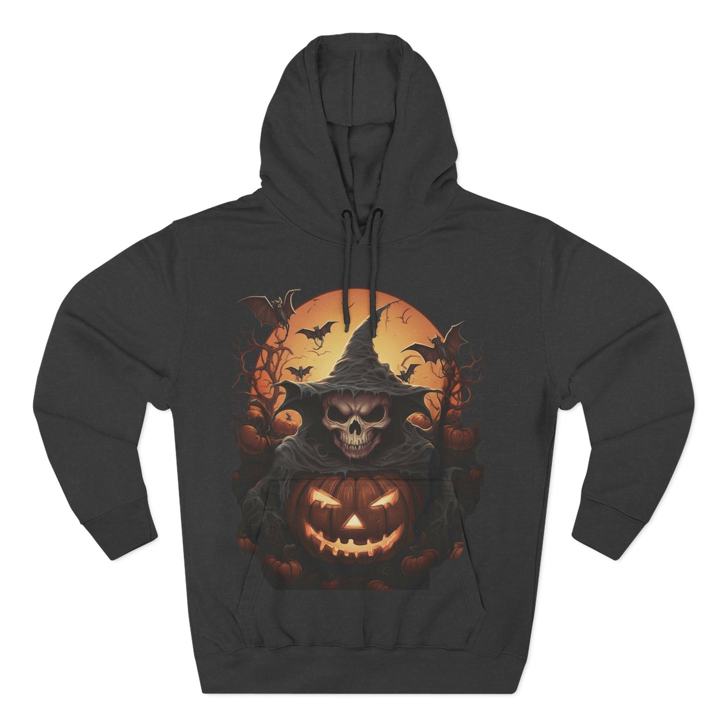 Spooky Halloween Hoodie, Fleece Sweatshirt for Fall, Cozy Witch Design, Pumpkin Decor, Unisex Gift for Halloween Lovers
