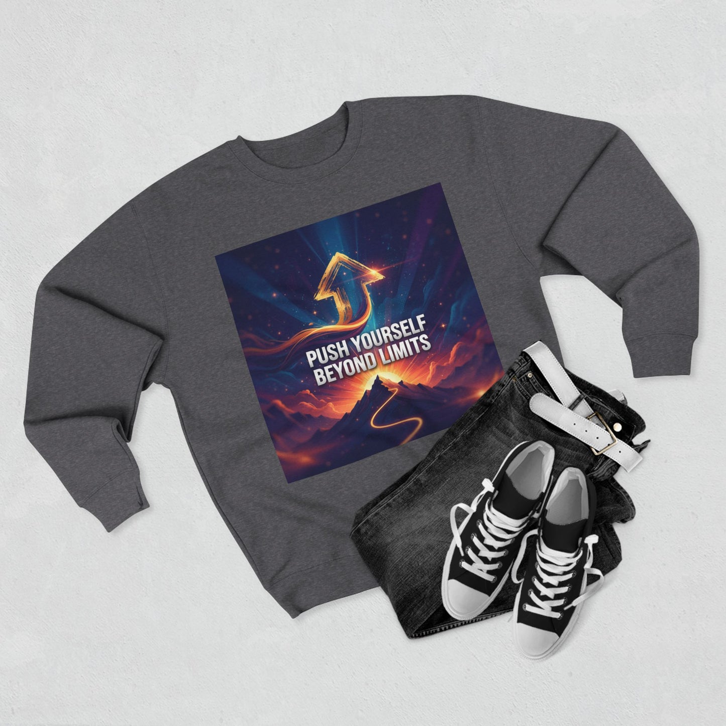 Motivational Unisex Crewneck Sweatshirt | Inspirational Gift, Cozy Casual Wear, Fitness Apparel, Uplifting Sweatshirt, Self-Care Fashion