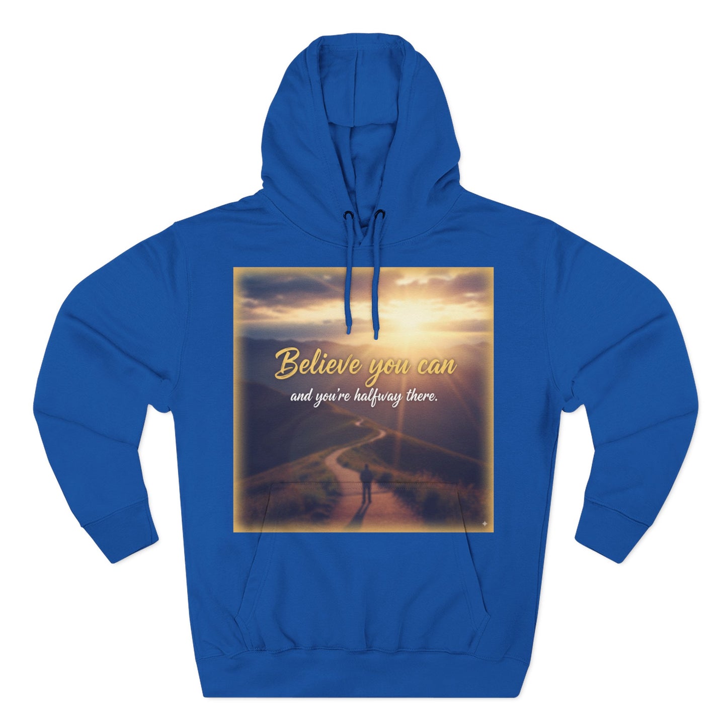 Inspirational Fleece Hoodie with Motivational Quote, Cozy Sweatshirt for All Seasons, Perfect Gift for Friends and Family
