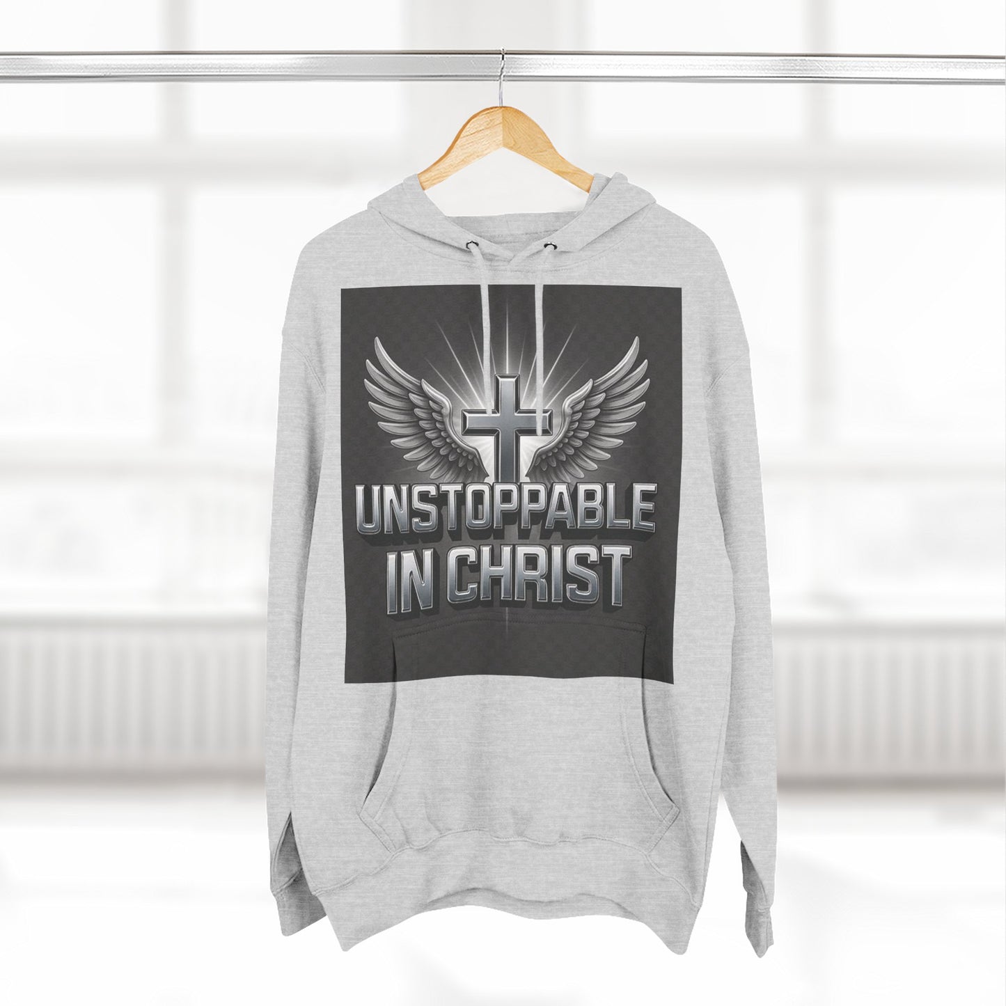 Unstoppable in Christ Hoodie - Inspirational Fleece Sweatshirt for Faith, Christian Gift, Cozy Wear, Faith-Based Apparel