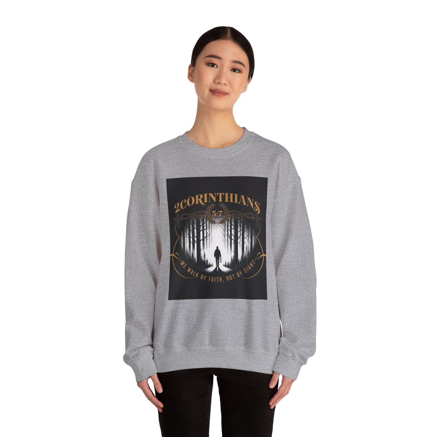 Faith-Inspired Crewneck Sweatshirt, Cozy Casual Wear,
