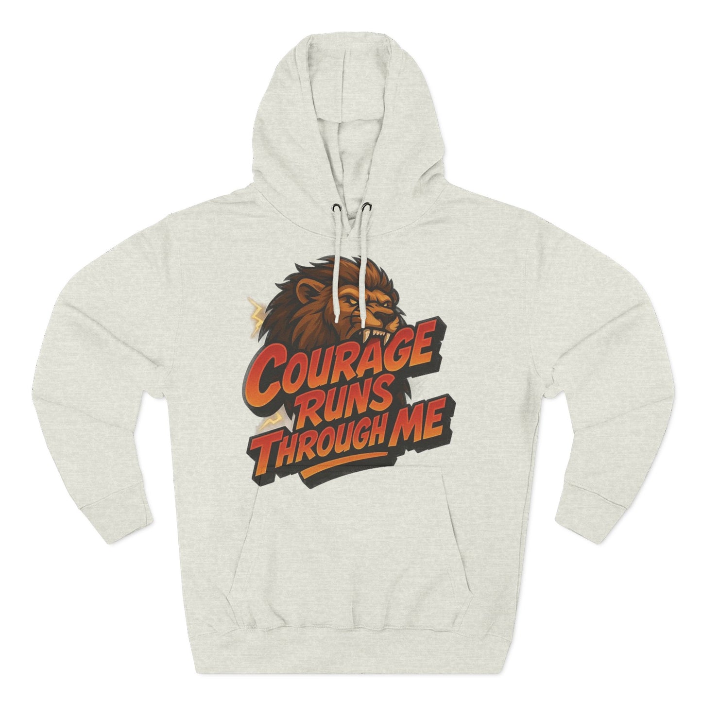 Courageous Lion Fleece Hoodie - Motivational Gift for Animal Lovers, Cozy Apparel for Fall, Bold Statement Wear, Unisex Sweatshirt, [...]