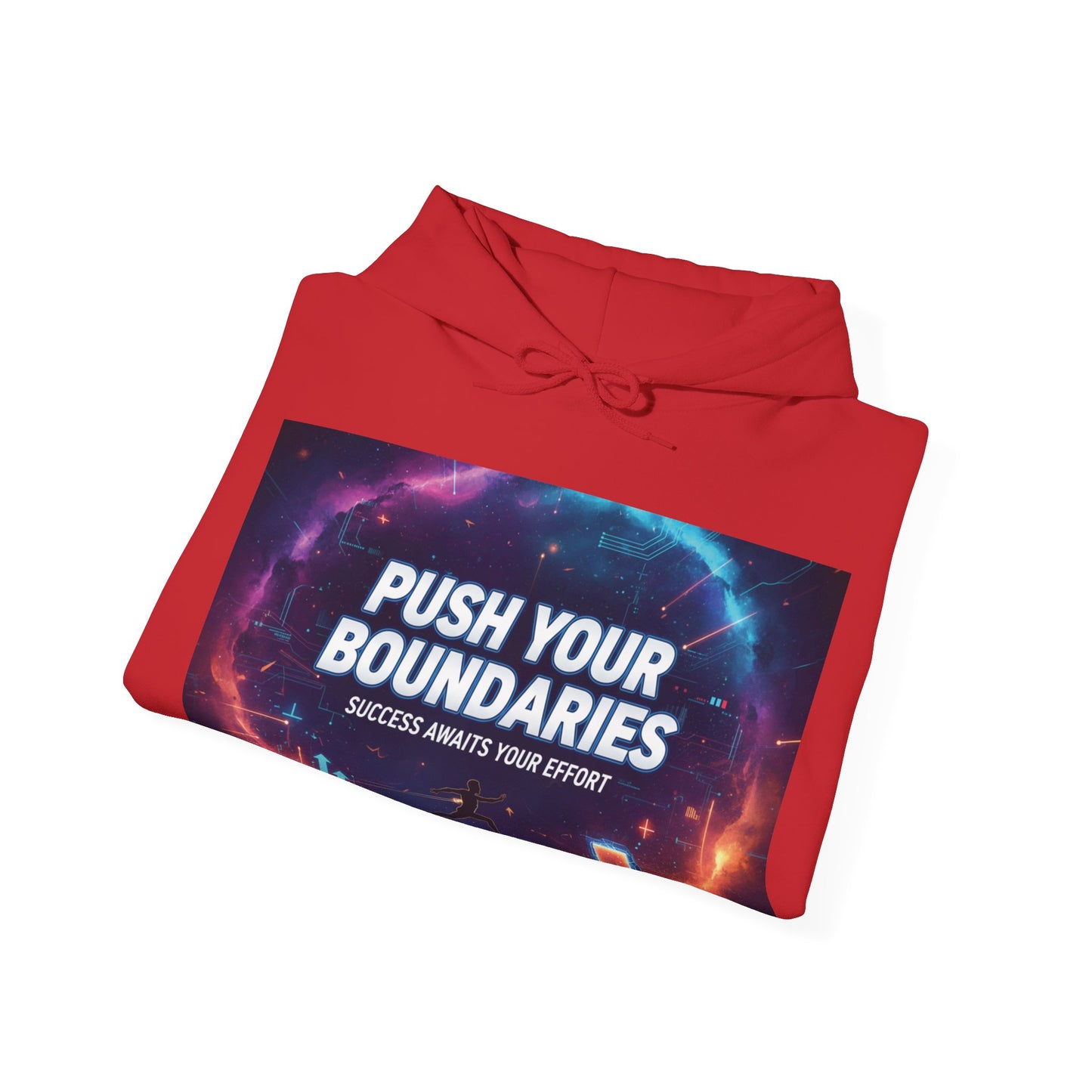 Motivational Graphic Hoodie, Push Your Boundaries Sweatshirt, Gift for Entrepreneurs, Cozy Layer for Success, Inspirational Apparel