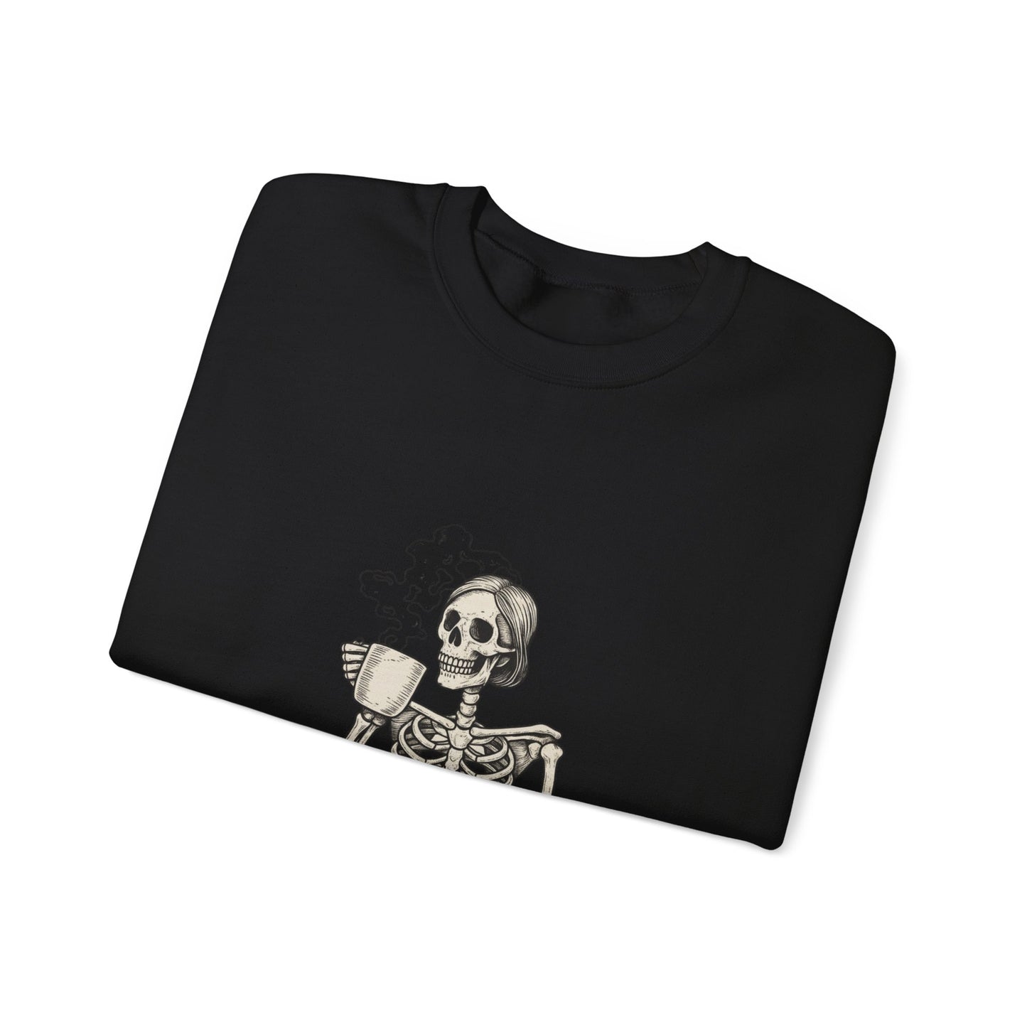 Skeleton Coffee Crewneck Sweatshirt 