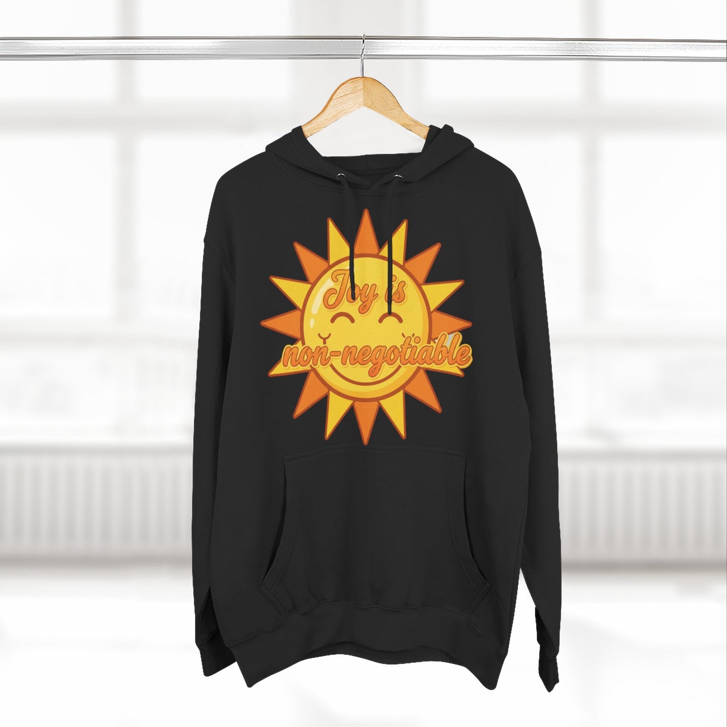 Joyful Fleece Hoodie - Sun Design, Casual Wear, Cozy Gift, Cheerful Apparel, Sunshine Hoodie