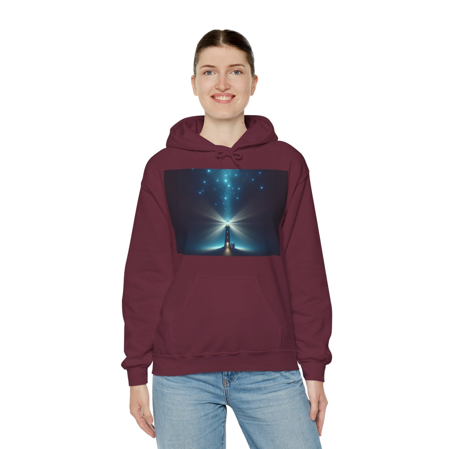 Unisex Garment Sweatshirt, Galaxy Print Hoodie, Stylish Hooded Sweatshirt, Gift for Space Lovers, Perfect for Cozy Evenings