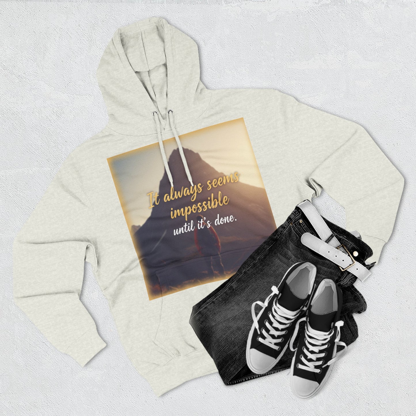 Inspirational Fleece Hoodie, Cozy Sweatshirt for Comfort, Motivational Apparel for Active Lifestyle, Gift for Her