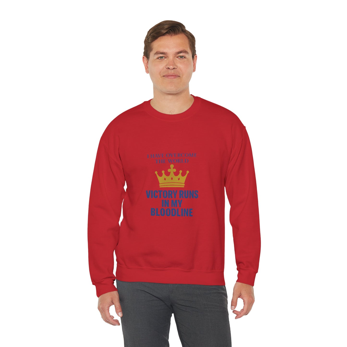 Victory Runs Crewneck Sweatshirt, Inspirational Sweatshirt, Unisex Gift, Empowerment Apparel, Celebration Clothing, Motivational Wear