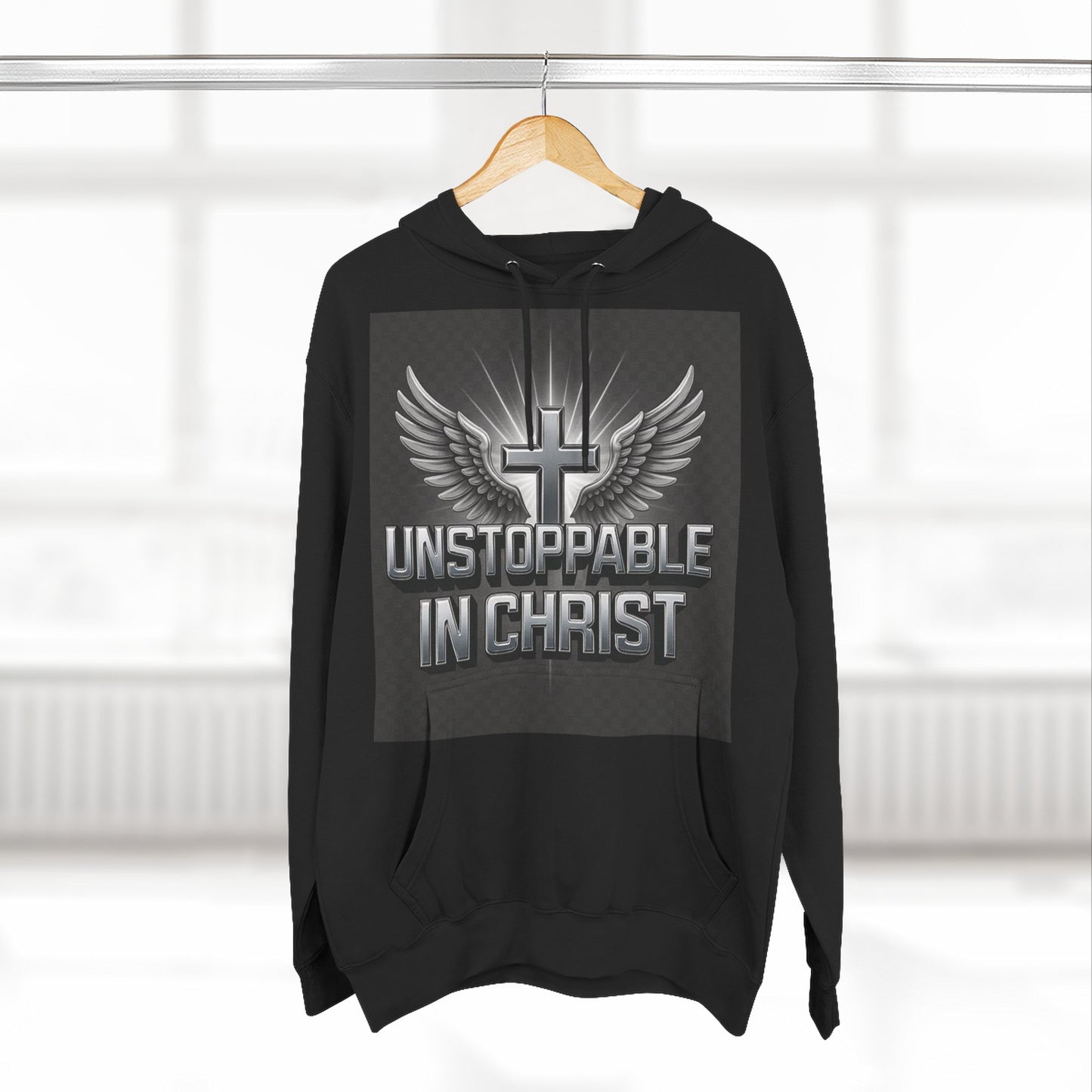 Unstoppable in Christ Hoodie - Inspirational Fleece Sweatshirt for Faith, Christian Gift, Cozy Wear, Faith-Based Apparel