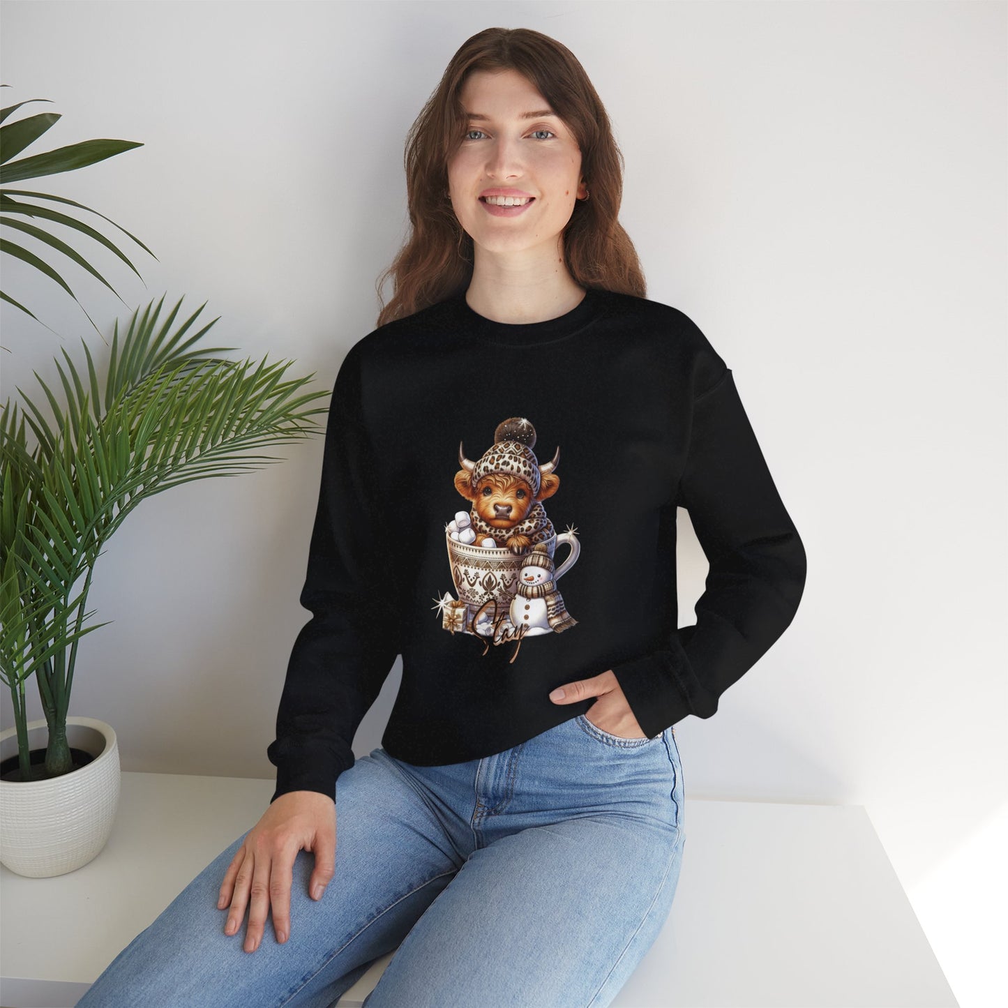 Cozy Animal Sweatshirt Featuring Cute Winter Design, Perfect Gift for Animal Lovers, Seasonal Fashion, Holiday Apparel, Comfortable Crewneck