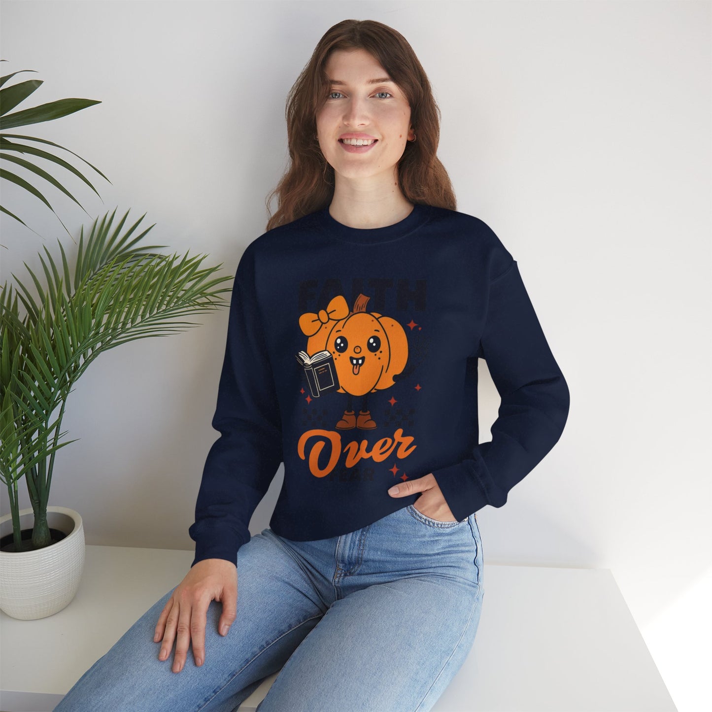 Unisex Heavy Blend  Crewneck Sweatshirt, Fall Crewneck, Halloween Fashion, Cozy Unisex Pullover, Inspirational Gift
