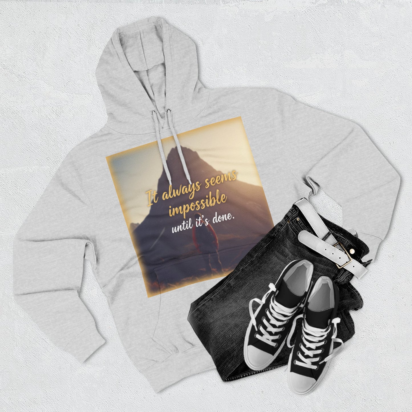 Inspirational Fleece Hoodie, Cozy Sweatshirt for Comfort, Motivational Apparel for Active Lifestyle, Gift for Her