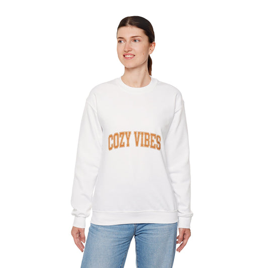 Cozy Vibes Crewneck Sweatshirt, Unisex Sweatshirt, Casual Wear, Gift for Her, Cozy Clothing, Fall Fashion, Self-Care Outfit