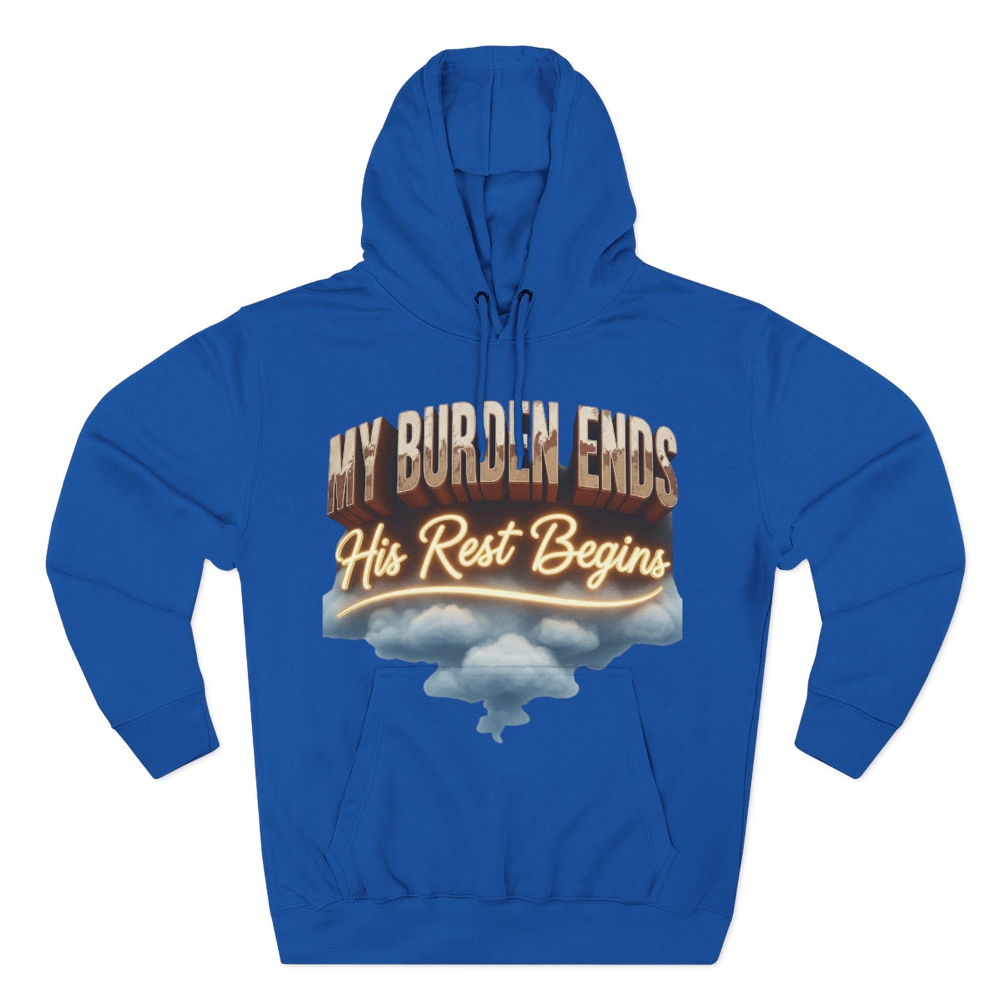 Inspirational Three-Panel Fleece Hoodie, Cozy Sweatshirt, Motivational Gift, Relaxation Wear, Everyday Comfort