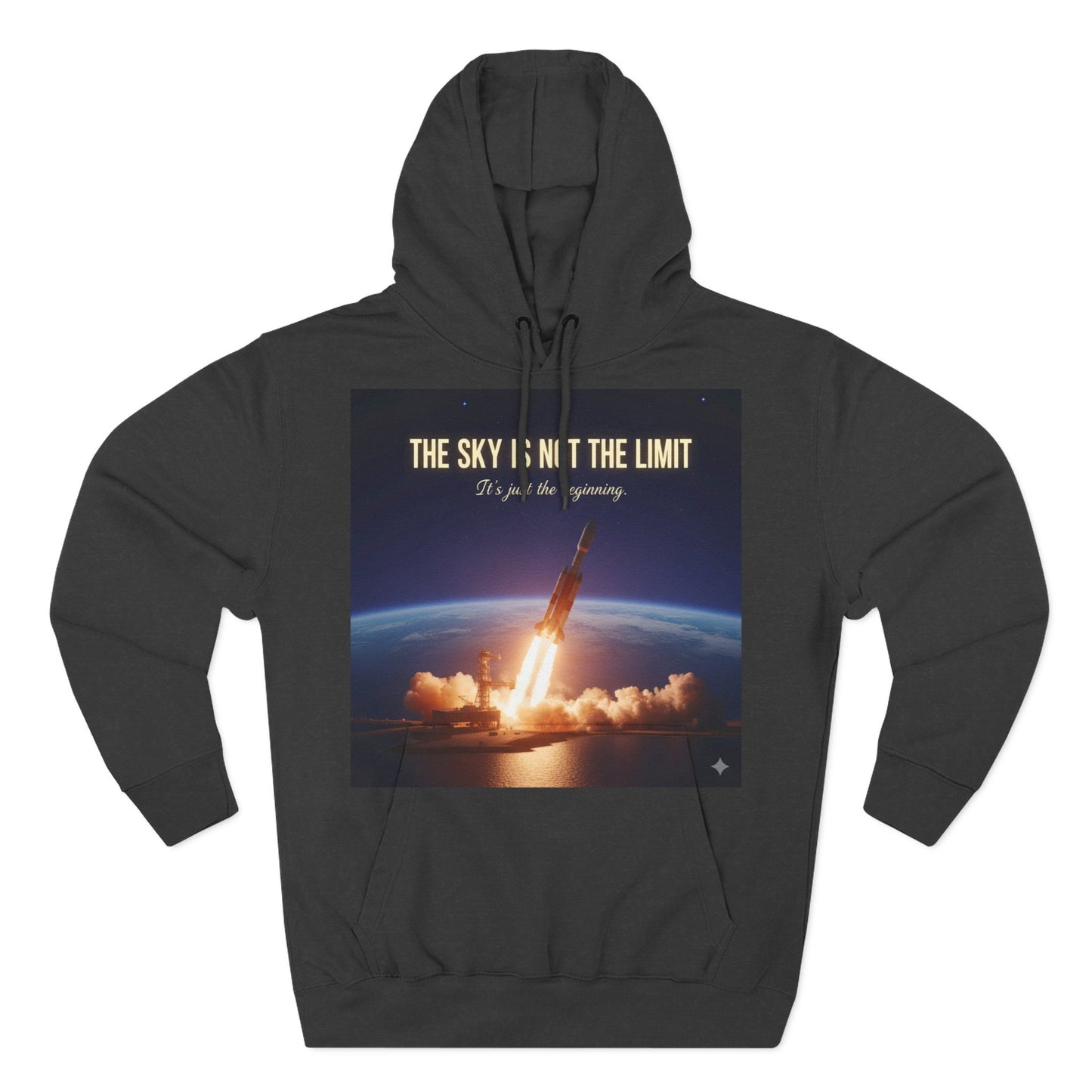 Inspirational Space Hoodie for Dreamers, The Sky is Not the Limit Sweatshirt, Motivational Gift, Cozy Fleece Pullover, Astronomy Lover