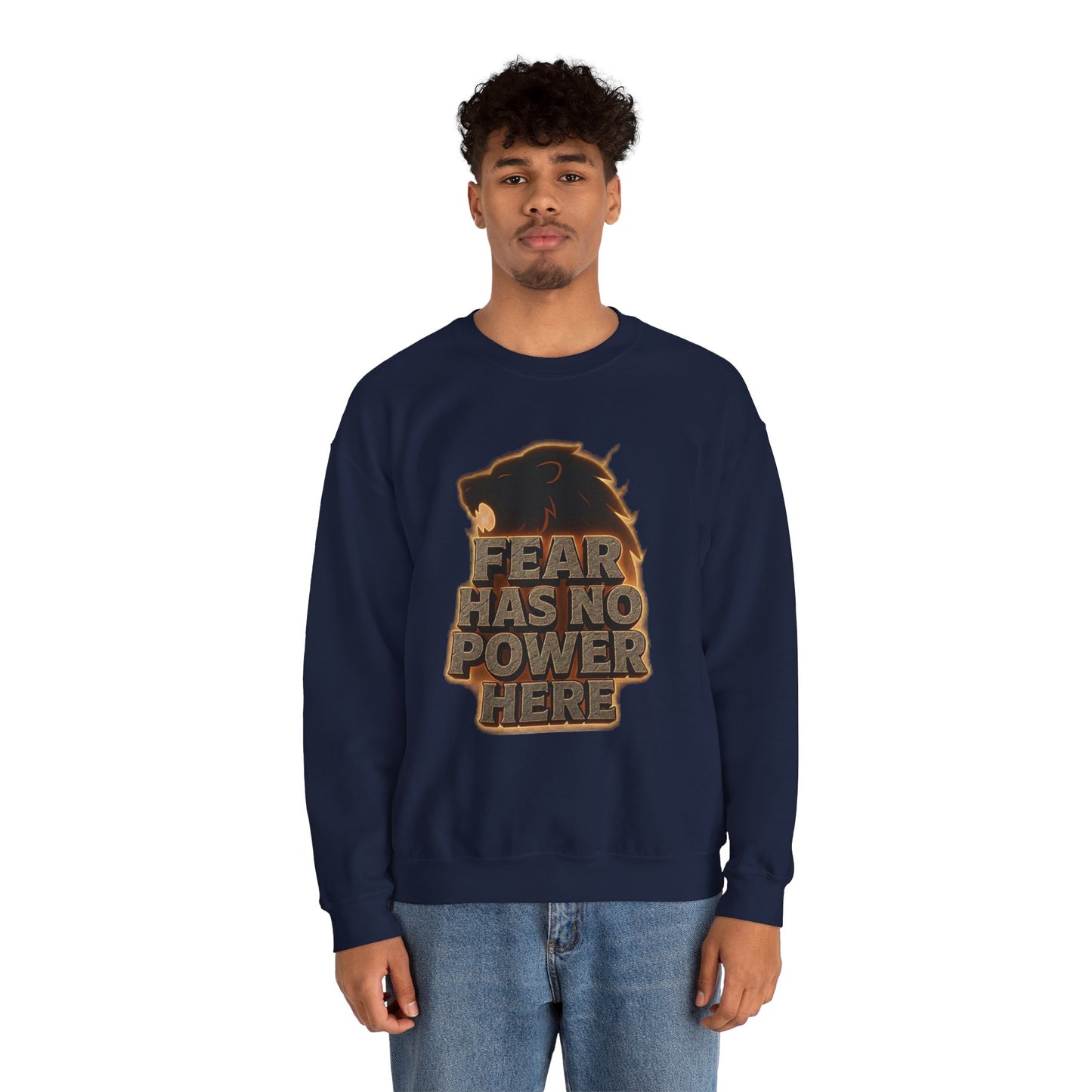 Fearless Lion Crewneck Sweatshirt - Cozy Unisex Top, Gift for Animal Lovers, Empowerment Apparel, Casual Fashion