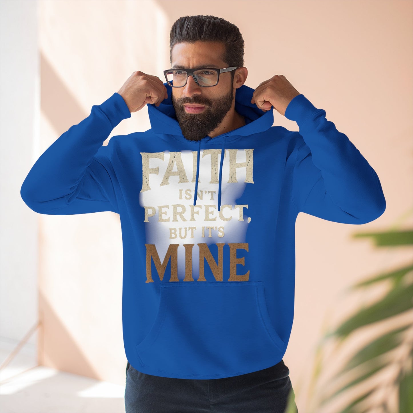 Faith-Themed Fleece Hoodie, Inspirational Sweatshirt, Cozy Faith Hoodie, Perfect for Gifts, Christian Apparel