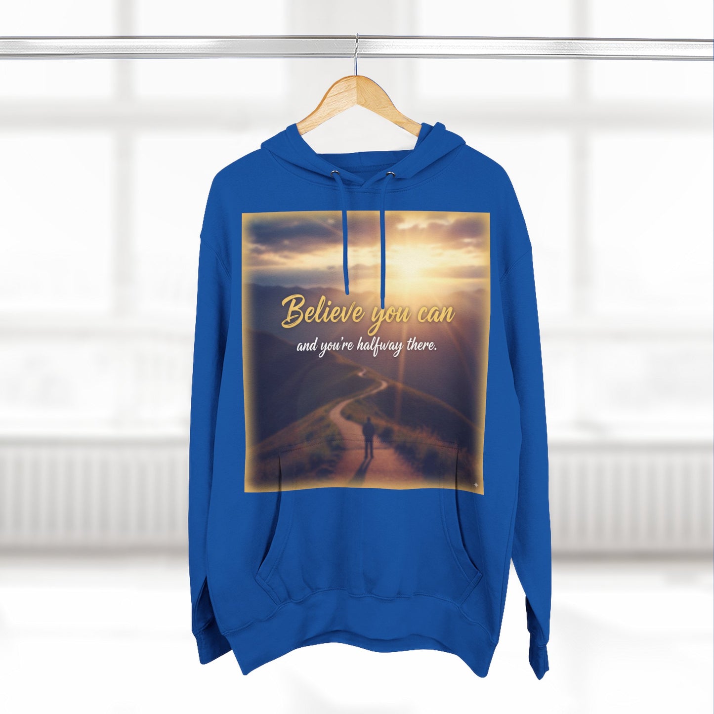Inspirational Fleece Hoodie with Motivational Quote, Cozy Sweatshirt for All Seasons, Perfect Gift for Friends and Family