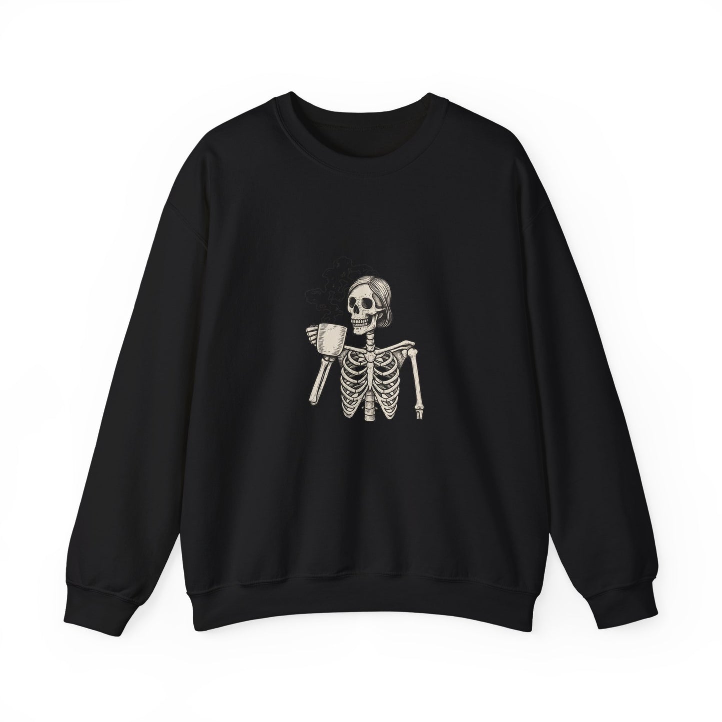 Skeleton Coffee Crewneck Sweatshirt 