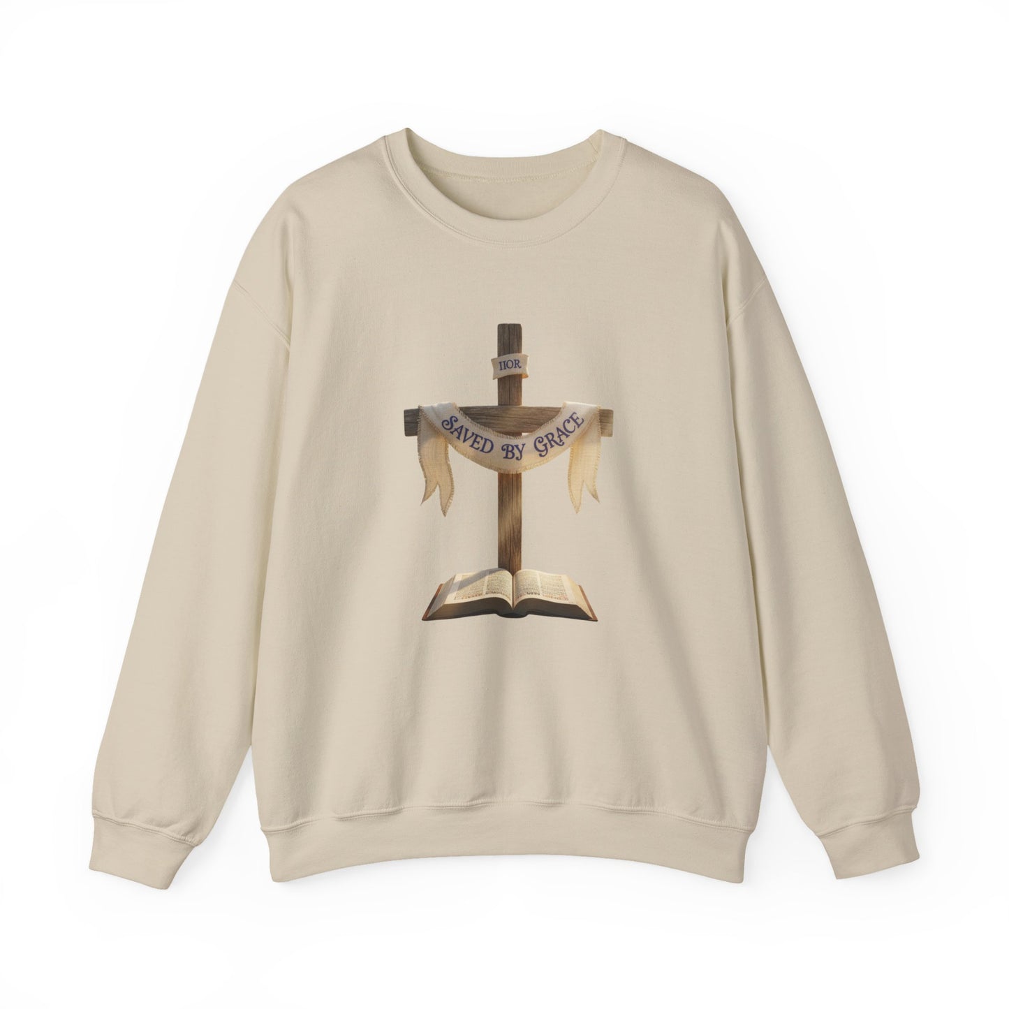 Faith-Inspired Crewneck Sweatshirt, Unisex Casual Wear, Christian Apparel, Cozy Gift for Religious Occasions, Scripture Design
