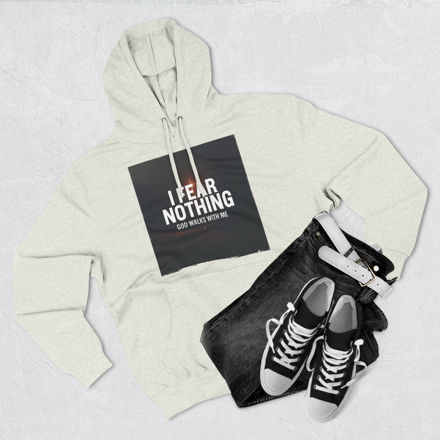 Fear Nothing Fleece Hoodie | Inspirational Apparel, Cozy Sweatshirt, Motivational Gift, Spiritual Outfit, Everyday Comfort