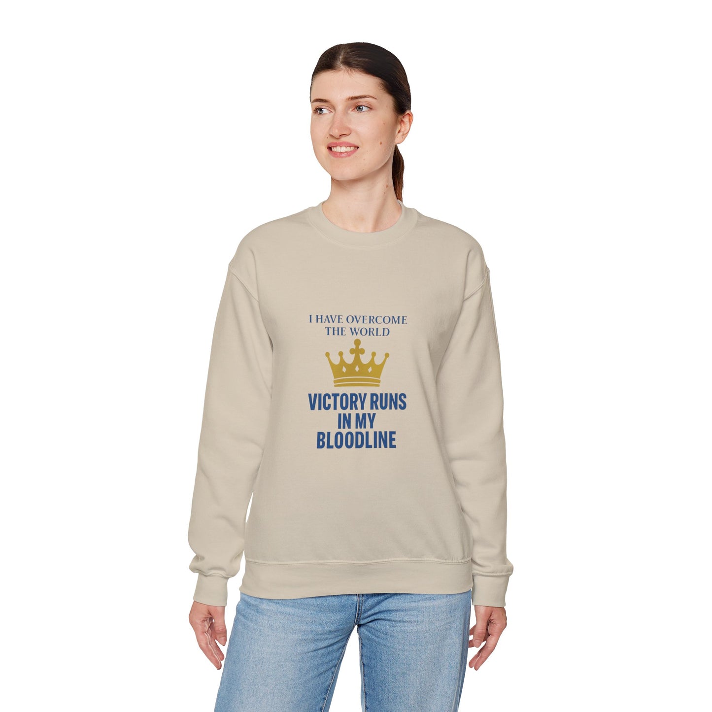 Victory Runs Crewneck Sweatshirt, Inspirational Sweatshirt, Unisex Gift, Empowerment Apparel, Celebration Clothing, Motivational Wear