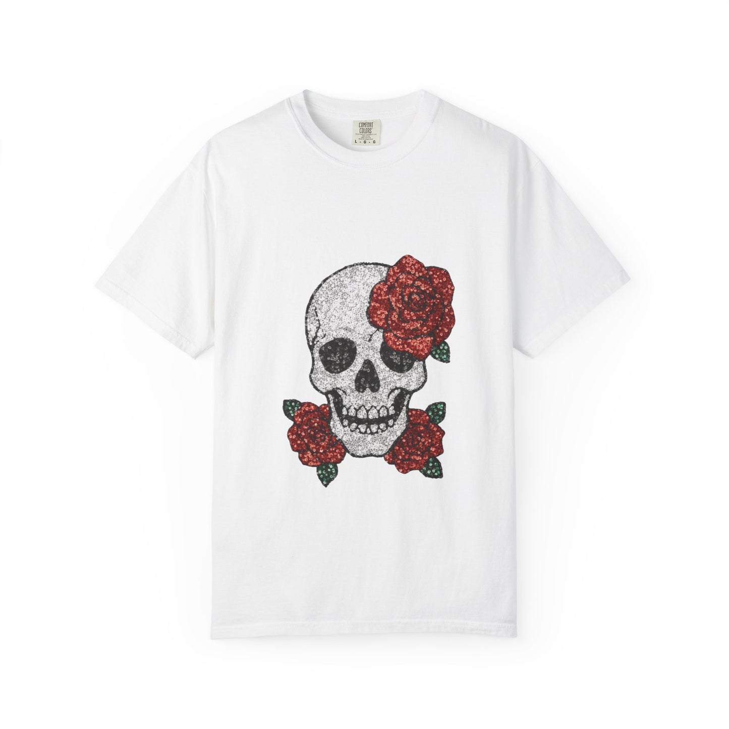 Skull and Roses T-Shirt | Boho-Chic Wear, Vintage Style Shirt, Gift for Her, Festival Outfit, Casual Everyday Tee