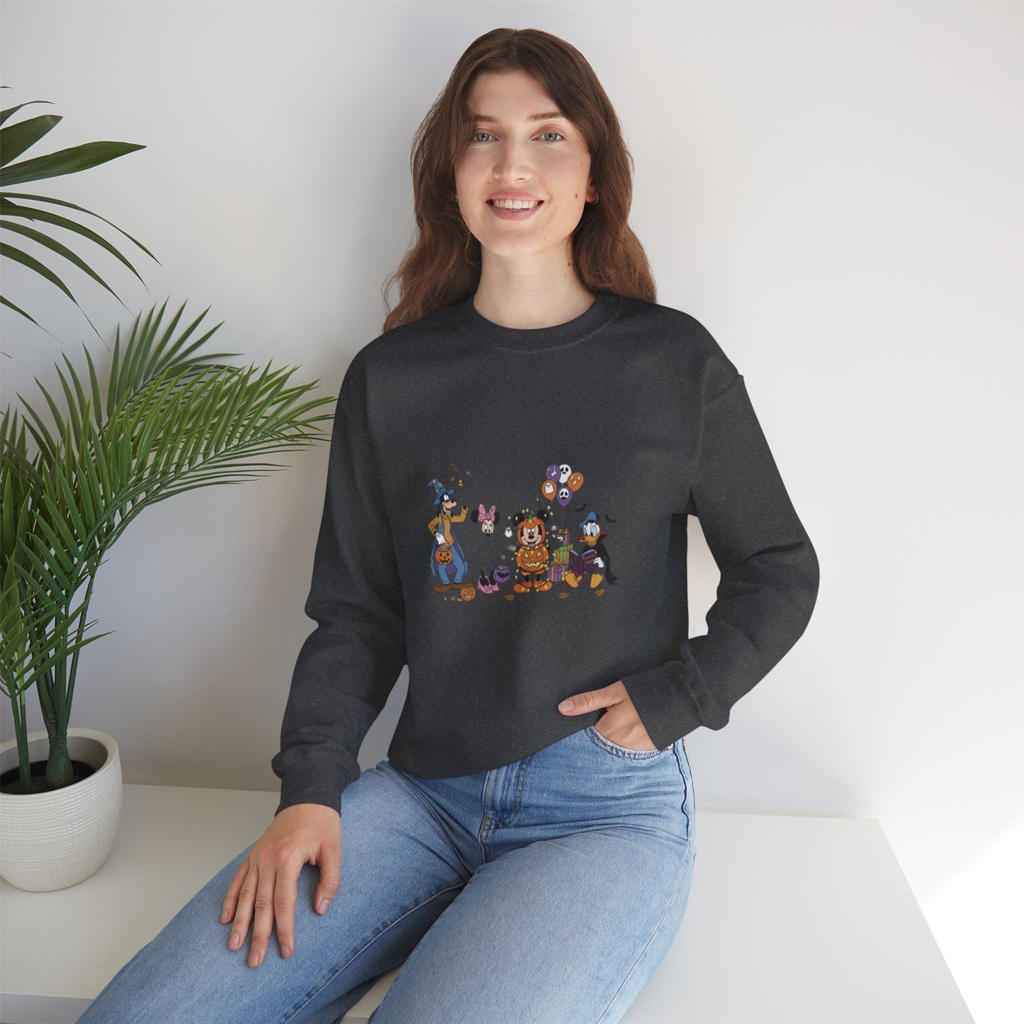 Whimsical Character Sweatshirt, Unisex Crewneck, Cozy Gift, Disney-Inspired, Fun Apparel, Perfect for Birthdays