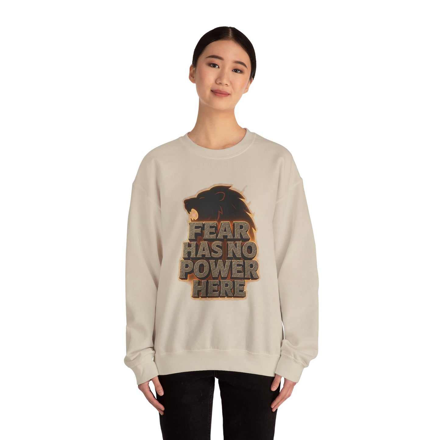 Fearless Lion Crewneck Sweatshirt - Cozy Unisex Top, Gift for Animal Lovers, Empowerment Apparel, Casual Fashion