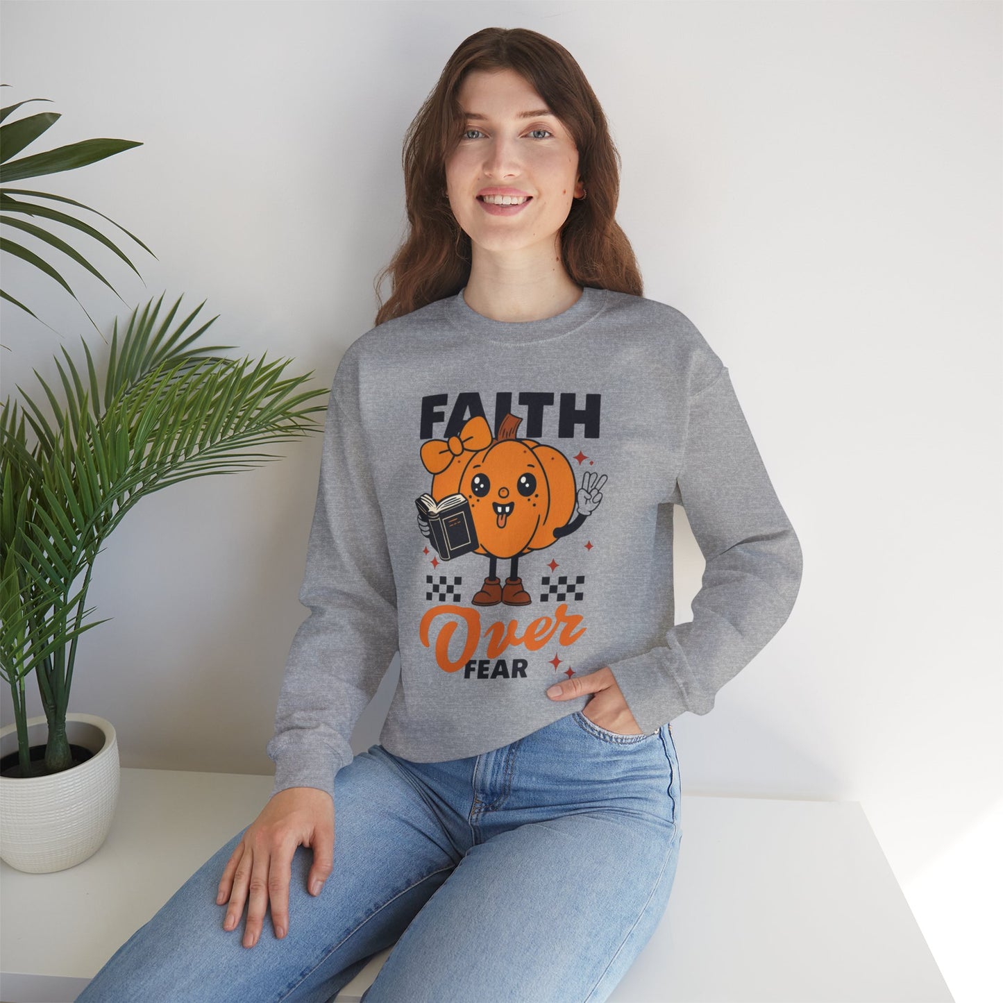 Unisex Heavy Blend  Crewneck Sweatshirt, Fall Crewneck, Halloween Fashion, Cozy Unisex Pullover, Inspirational Gift