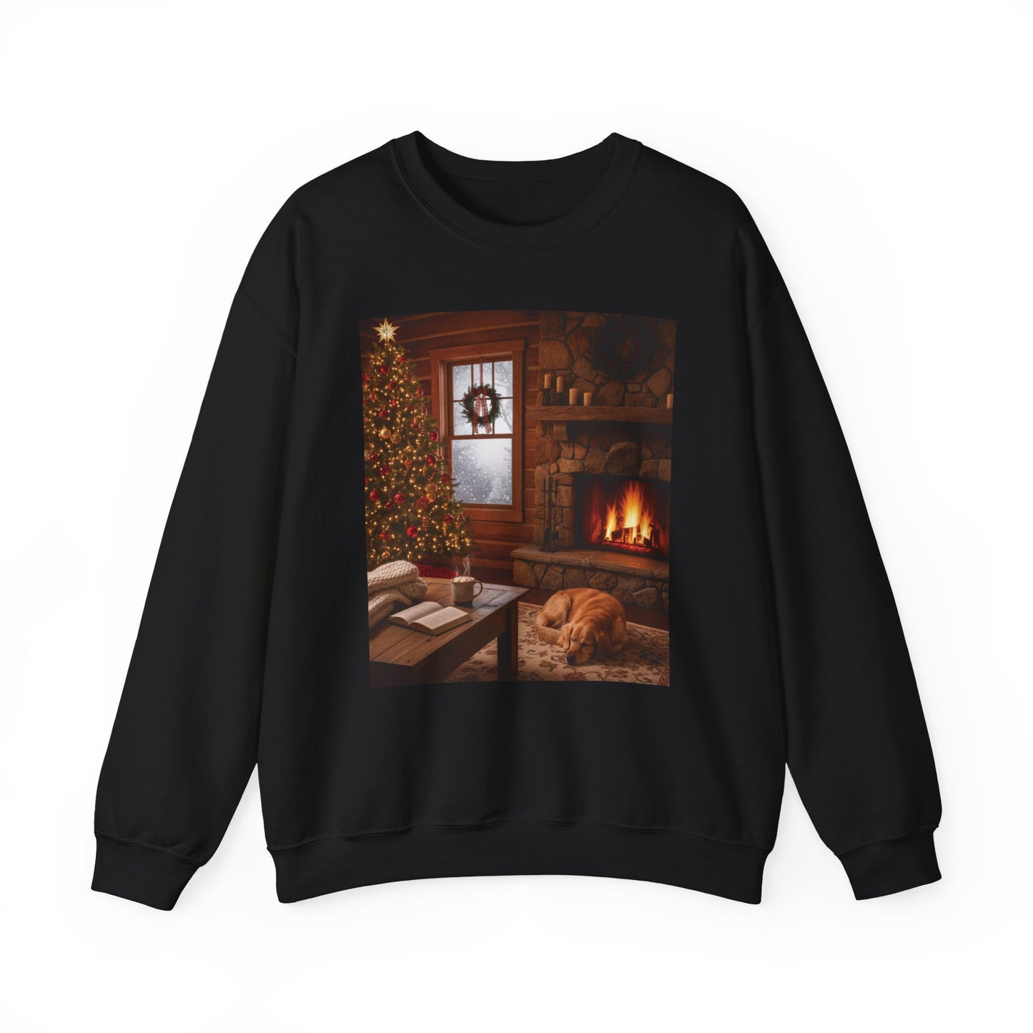 Cozy Winter Sweatshirt - Christmas Decor, Holiday Style, Gift for Dog Lovers, Seasonal Comfort, Festive Apparel