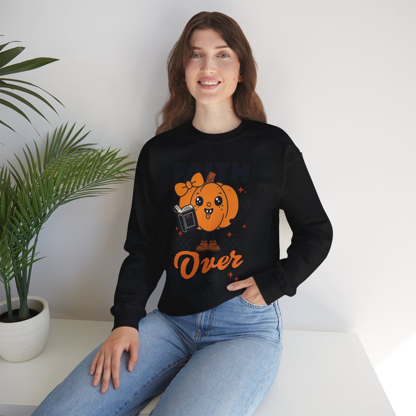 Unisex Heavy Blend  Crewneck Sweatshirt, Fall Crewneck, Halloween Fashion, Cozy Unisex Pullover, Inspirational Gift