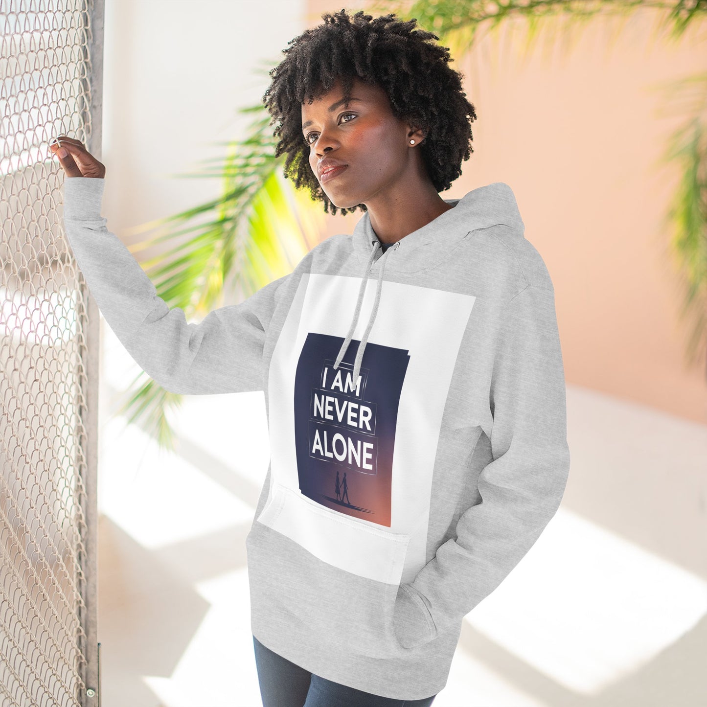 Inspirational Fleece Hoodie, Cozy Outfit, Gift for Friends, Motivation Apparel, Everyday Wear, Stay Connected Sweatshirt