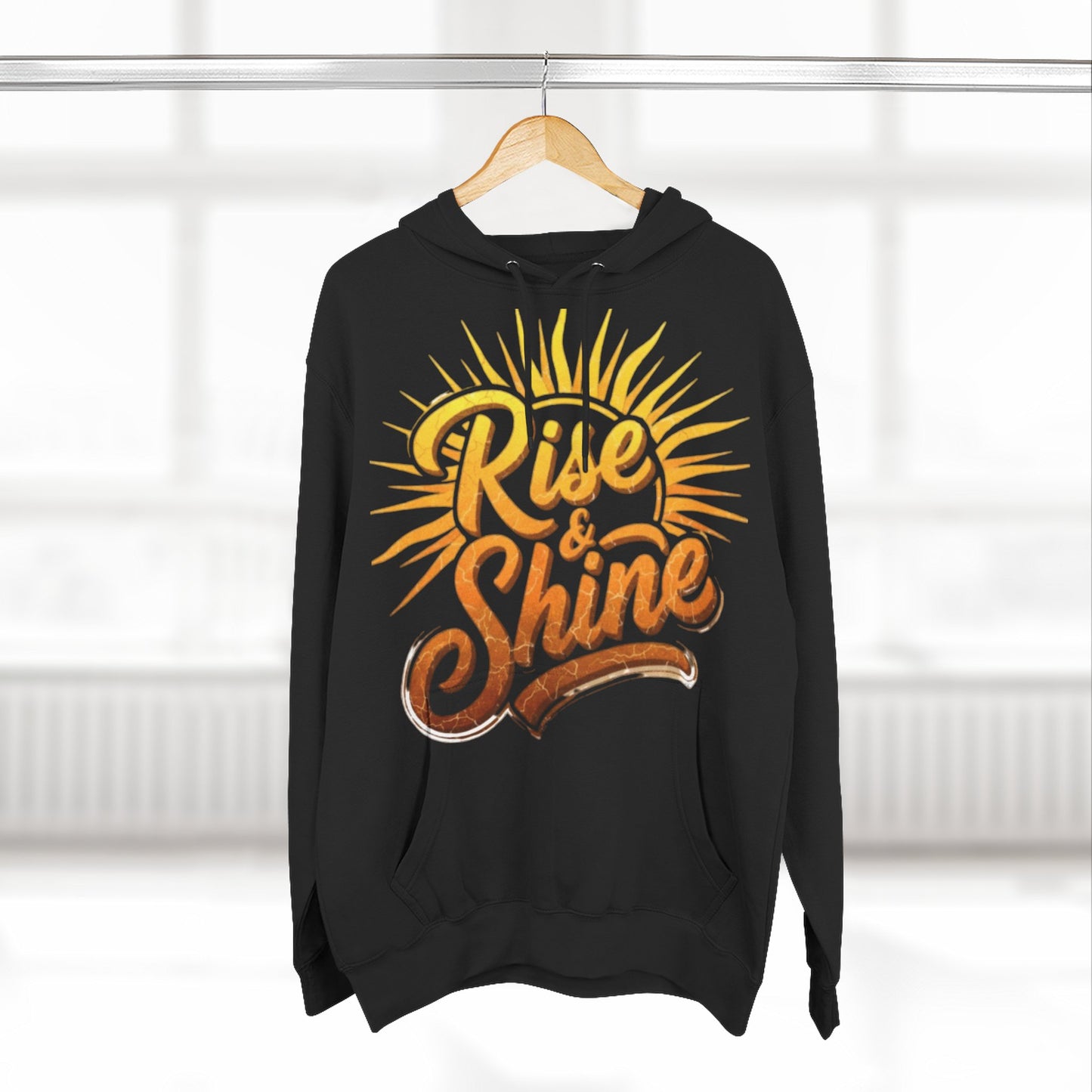 Rise & Shine Fleece Hoodie for Cozy Days, Inspirational Sweatshirt, Perfect Gift for Friends, Casual Wear, Comfort in Style