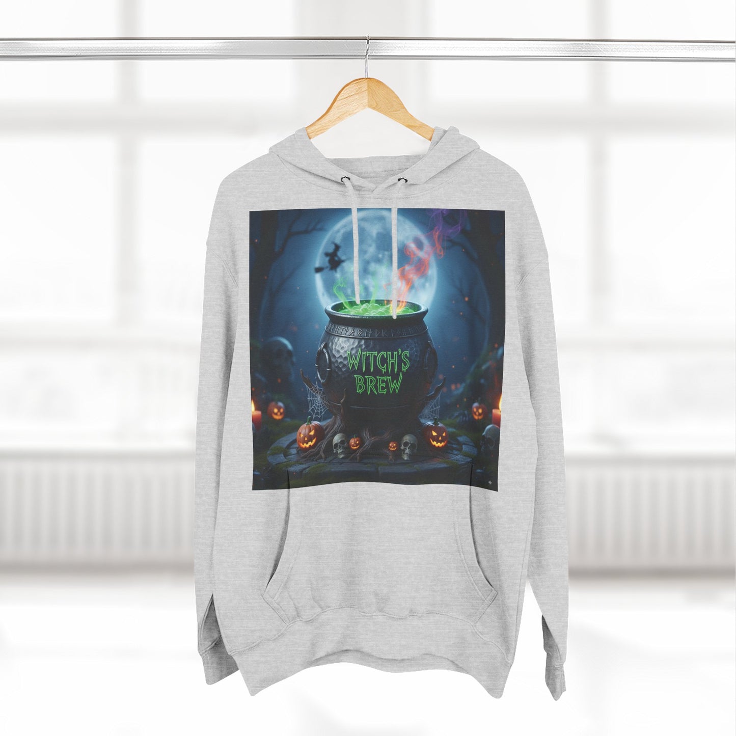 Halloween Witch Brew Fleece Hoodie, Cozy Fall Apparel, Spooky Gift, Autumn Fashion, Halloween Celebration Wear, Witchy Vibes