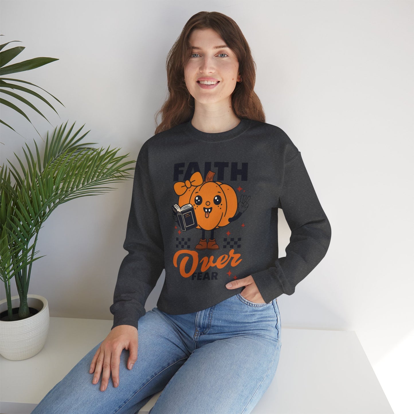 Unisex Heavy Blend  Crewneck Sweatshirt, Fall Crewneck, Halloween Fashion, Cozy Unisex Pullover, Inspirational Gift