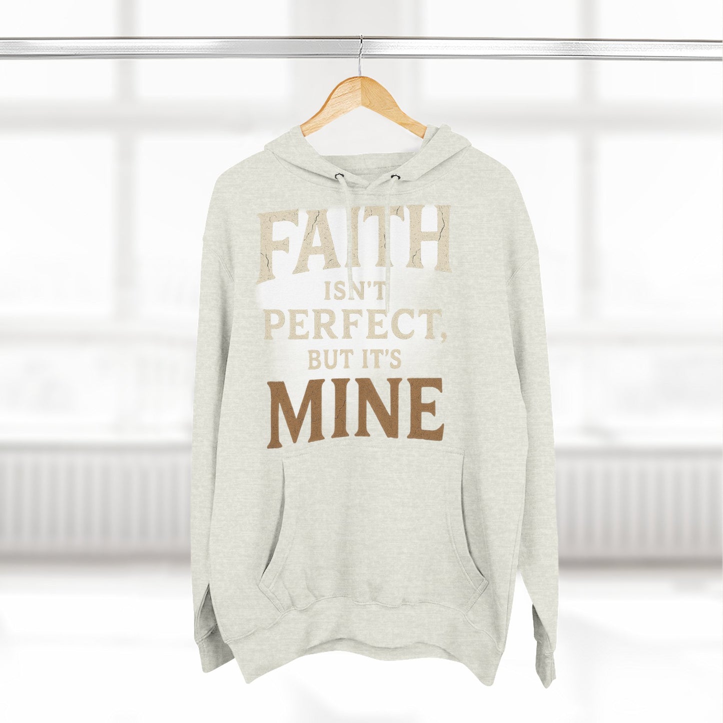 Faith-Themed Fleece Hoodie, Inspirational Sweatshirt, Cozy Faith Hoodie, Perfect for Gifts, Christian Apparel