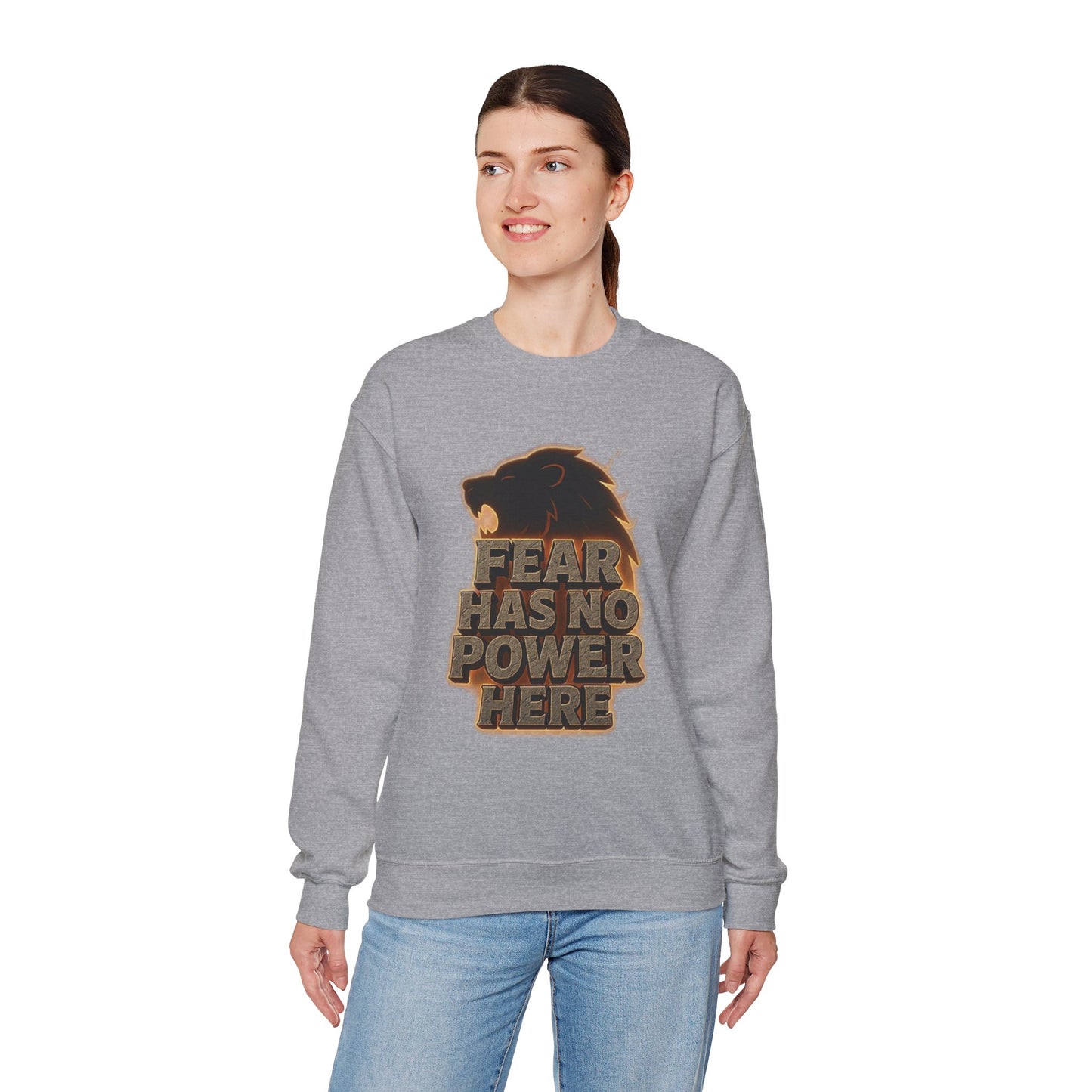 Fearless Lion Crewneck Sweatshirt - Cozy Unisex Top, Gift for Animal Lovers, Empowerment Apparel, Casual Fashion