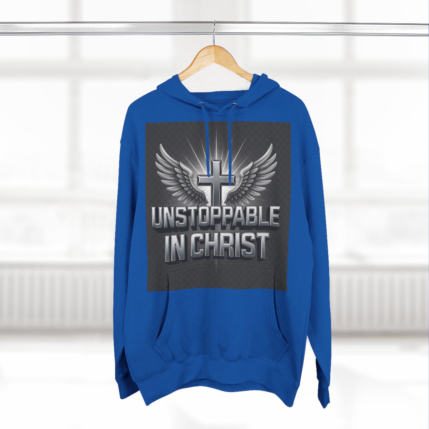 Unstoppable in Christ Hoodie - Inspirational Fleece Sweatshirt for Faith, Christian Gift, Cozy Wear, Faith-Based Apparel