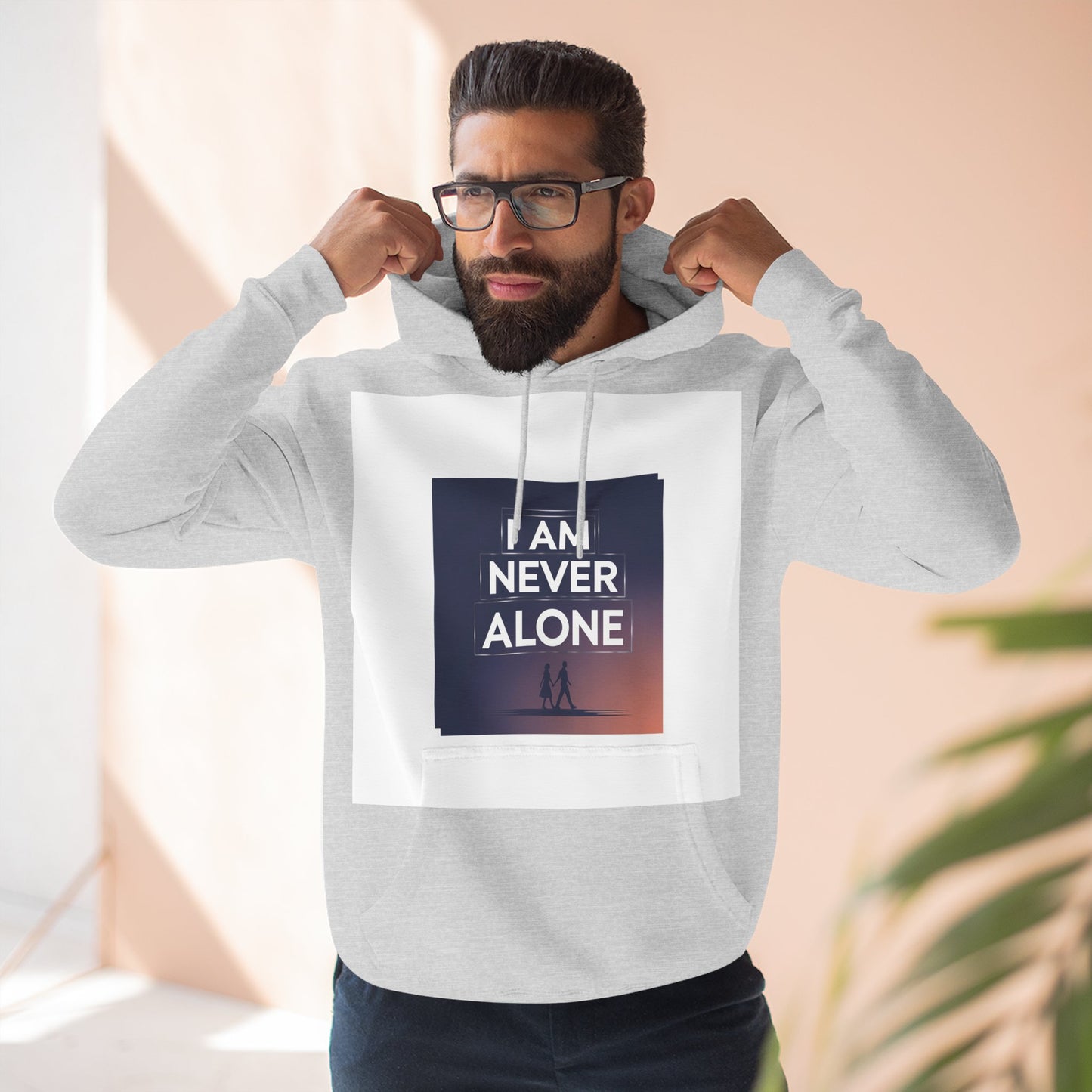 Inspirational Fleece Hoodie, Cozy Outfit, Gift for Friends, Motivation Apparel, Everyday Wear, Stay Connected Sweatshirt